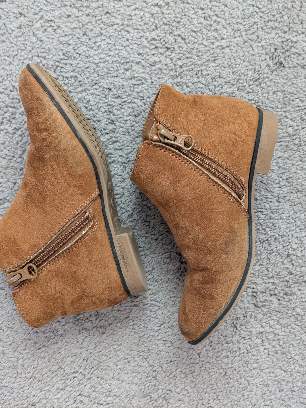 Cat & Jack Brown Suede Ankle Boots